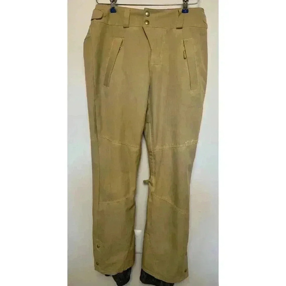 O’Neil Outerwear waterproof 10kmm Relaxed Bootcut Size M Snowboard Pants Khaki - Picture 2 of 8